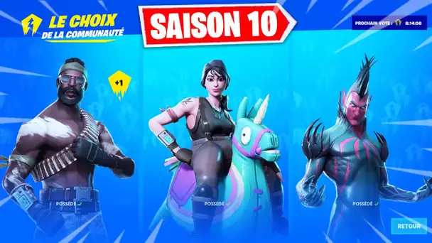 LE RETOUR DES SKINS RARES SUR FORTNITE ... (LE CHOIX DE LA COMMUNAUTE)