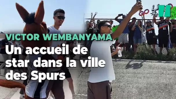 Victor Wembanyama a été accueilli comme une star par les fans des Spurs après la draft NBA