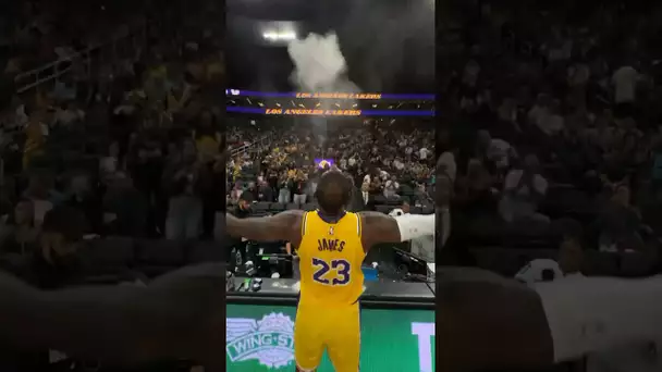 King James’ first chalk-toss of the 2023-24 season! 👑 | #Shorts