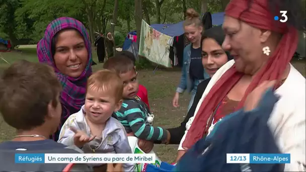 Des familles Syriennes installées dans le parc de Miribel-Jonage (Ain)