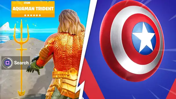 LES RECOMPENSES D'AQUAMAN SUR FORTNITE ! (+ CAPTAIN AMERICA ARRIVE SUR FORTNITE)