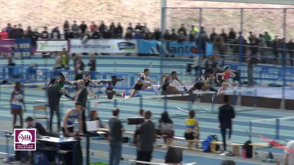 Nantes 2017 : Finale 60 m haies Juniors F (Solene Ndama en 8&#039;&#039;42)