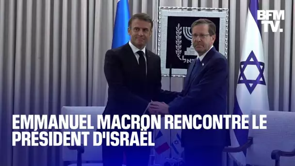 La prise de parole en intégralité d'Emmanuel Macron et de Isaac Herzog, président d'Israël