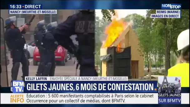 Gilets jaunes: des tensions à Nancy en fin de cortège