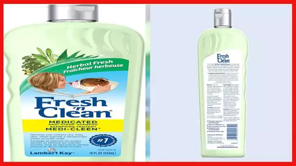 PetAg Fresh 'n Clean Medi-Cleen Medicated Shampoo - Fragrance Free - For Scaling Dandruff,