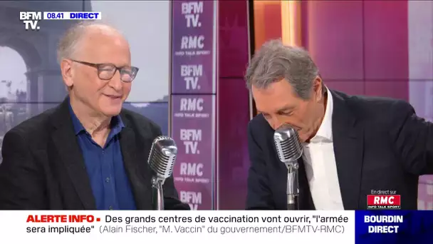 Alain Fischer face à Jean-Jacques Bourdin en direct