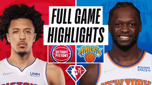 PISTONS at KNICKS | FULL GAME HIGHLIGHTS | December 21, 2021