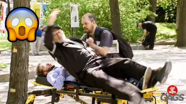 Un ambulancier s'évanouit à la vue du sang | Juste pour rire Gags