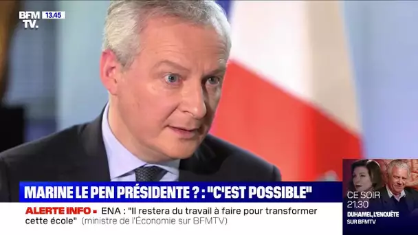 Bruno Le Maire: "L'élection de Marine Le Pen est une possibilité"