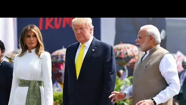 Fastueux accueil en Inde pour Donald Trump, en visite d'État de deux jours