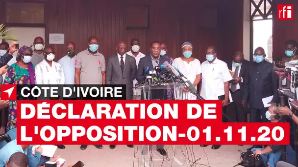 Déclaration de l'opposition du 1er novembre 2020 #CôtedIvoire
