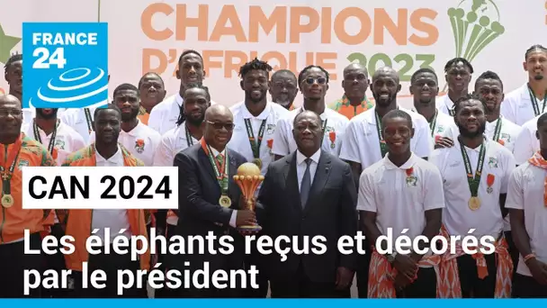 CAN 2024 : les éléphants décorés par le président • FRANCE 24