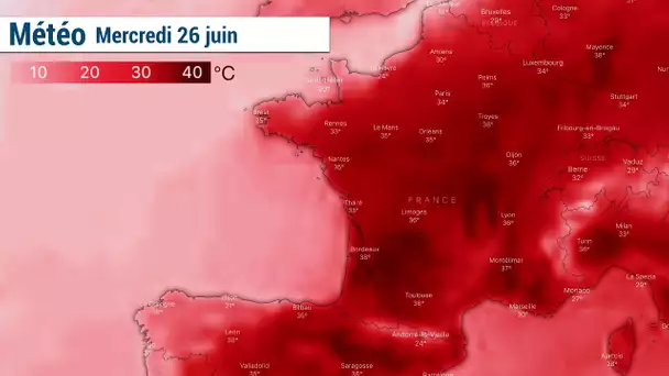 Canicule : les températures prévues matin et soir jusqu'à samedi