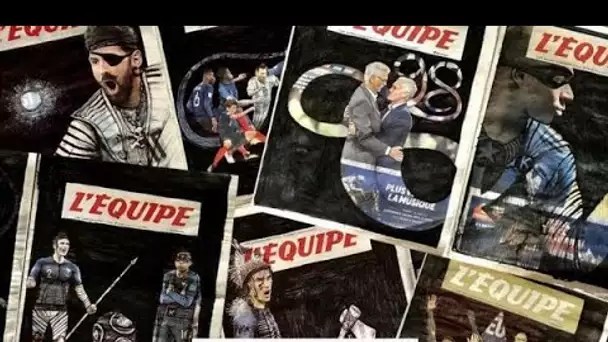 «Ha-biller» les unes de L'Équipe avec un stylo, c'est tout un art - Tous sports - Médias