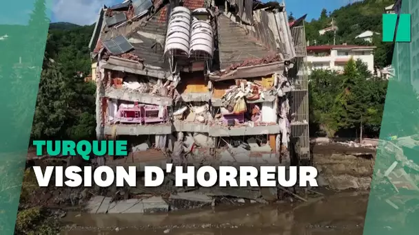 Les images aériennes des dégâts impressionnants des inondations en Turquie