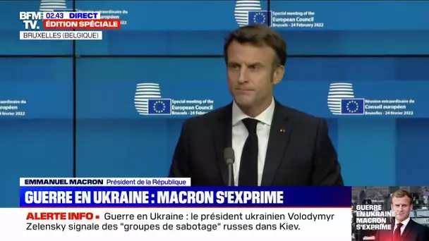 Ukraine: Emmanuel Macron accuse Vladimir Poutine de vouloir "faire bégayer l'Histoire européenne"