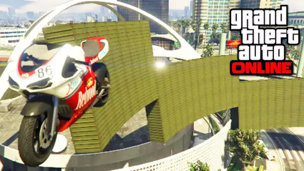 HARD MOTO WALL PARKOUR (triple course) - GTA 5 ONLINE