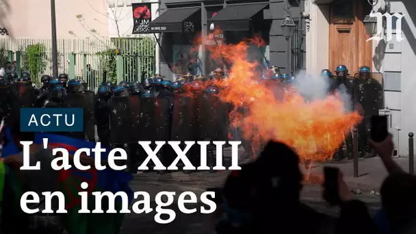 Acte XXIII des « gilets jaunes » : les images des manifestations tendues à Paris
