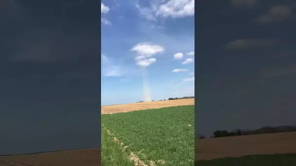 Insolite : un tourbillon de poussière au nord de Caen