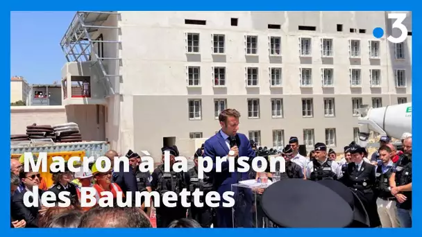 Visite de Macron à Marseille : discours du président à la prison des Baumettes