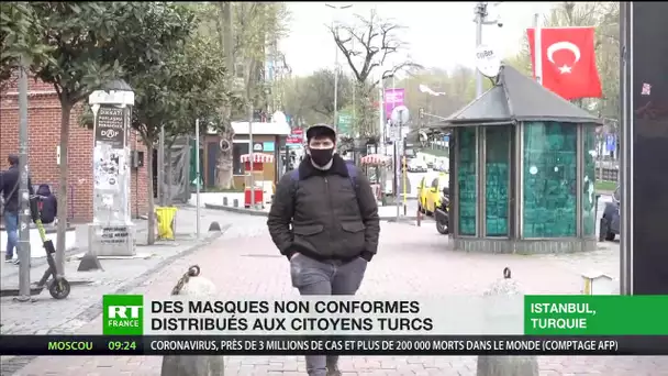 Des masques non-conformes distribués aux citoyens Turcs