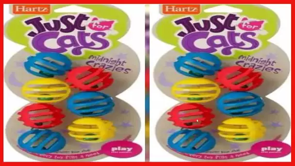 Hartz Just For Cats Midnight Crazies Cat Toy Balls - Assorted