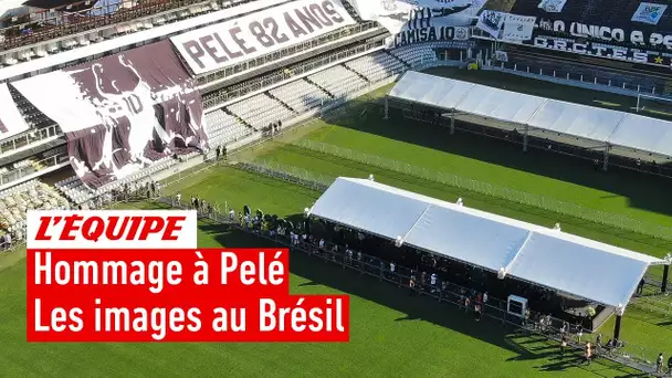 Hommage à Pelé : Les images au stade de Santos