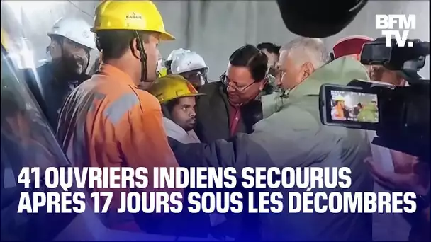 Inde: 41 ouvriers secourus après 17 jours sous les décombres d'un tunnel effondré