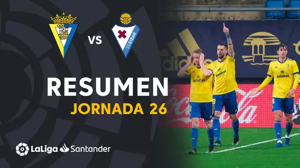 Resumen de Cádiz CF vs SD Eibar (1-0)