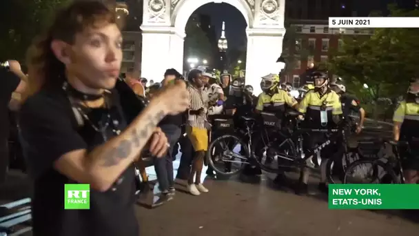 New York : affrontements avec la police, venue imposer un couvre-feu dans un parc