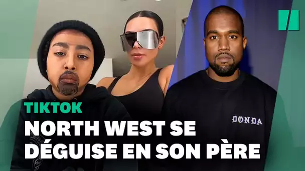 Dans un TikTok avec Kim Kardashian, North West se déguise en son père