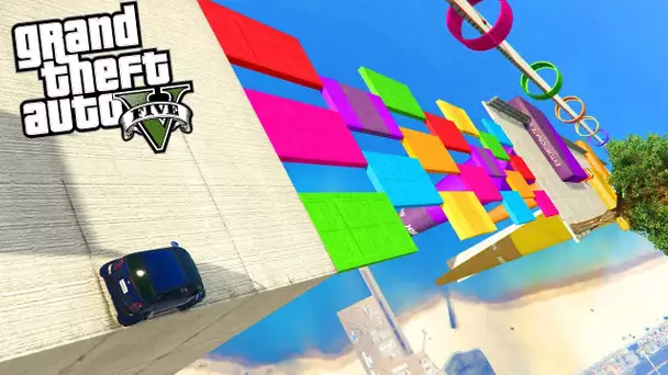 MEGA RAMP RAINBOW OBSTACLE GTA 5 !