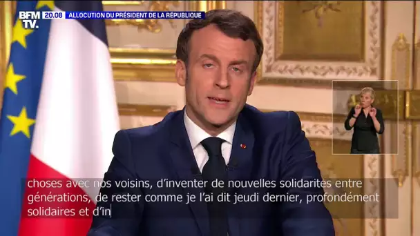 "Restez chez vous" demande Emmanuel Macron aux Français
