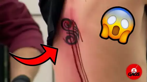 Un tatouage qui devient sanglant... | Juste pour rire Gags