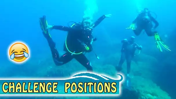 CHALLENGE POSITIONS PLONGÉE Sous-marine ! 😂 / Vacances Corse été 2018