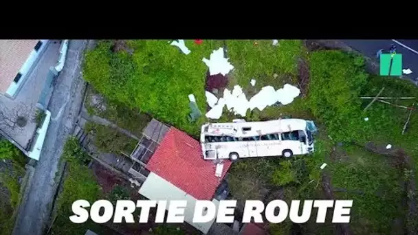 Madère : les images de l'accident de bus filmées par un drone