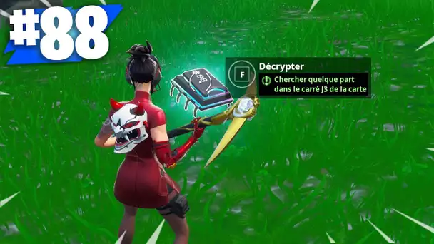 PUCE DE DECRYPTAGE 88 : CHERCHER QUELQUE PART DANS LE CARRE J3 DE LA CARTE ! (DEFIS FORTNITE)