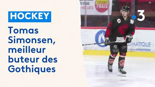 Tomas Simonsen, meilleur buteur des Gothiques en hockey sur glace