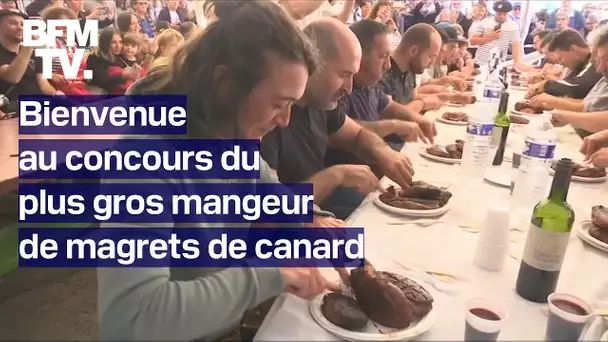 Bienvenue au concours du plus gros mangeur de magrets de canard