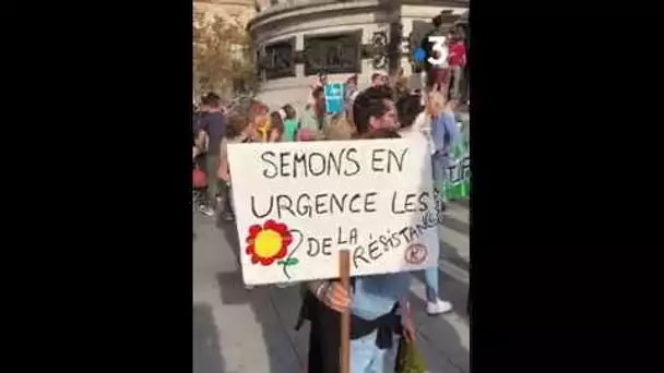 Marche pour le climat : 13 octobre 2018 arrivée du cortège place de la République