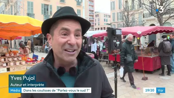 Yves Pujol en tournage des nouveaux épisodes de "Parlez-vous le sud ?" à Toulon dans le Var