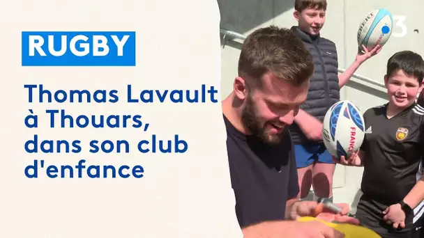 Rugby : Thomas Lavault rend visite au Stade de Thouars, son club d'enfance