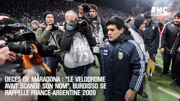 Décès de Maradona : "Le Vélodrome avait scandé son nom", Burdisso se souvient de France-Argentine