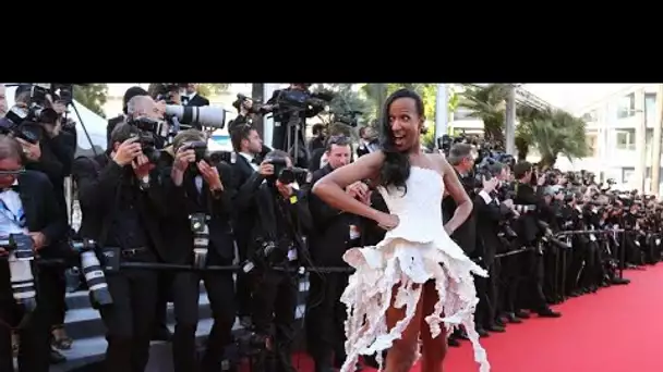 Festival de Cannes : Vincent McDoom en robe et talons hauts sur le tapis rouge