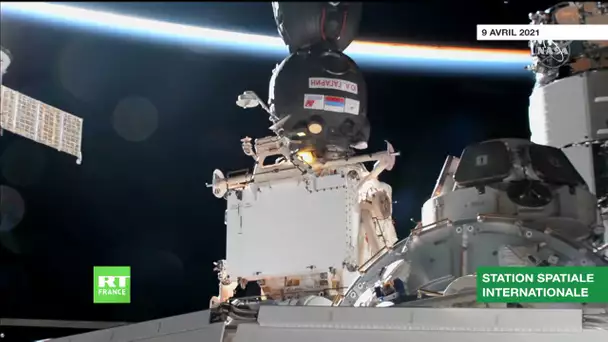 Le vaisseau Soyouz s’arrime à l’ISS lors d'une mission célébrant Gagarine