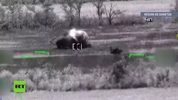Le ministère russe de la défense diffuse des images de la destruction de deux chars d'assaut
