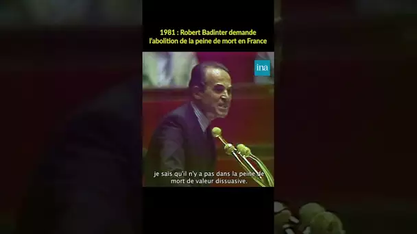 Robert Badinter devant l'Assembée Nationale en 1981 #INA #shorts