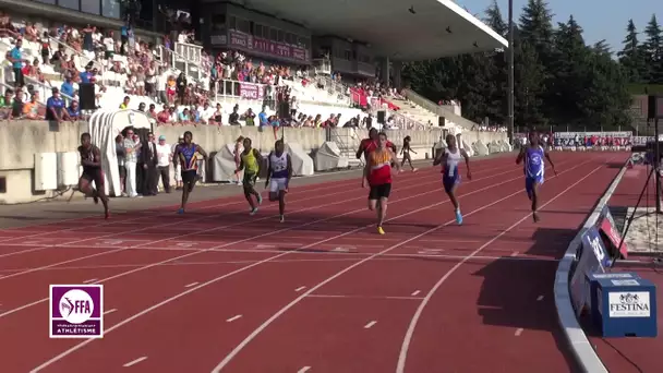 Valence 2014 : Finale 100 m Cadets (Nans Andre en 10&#039;&#039;70)