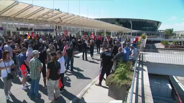 Aéroport de Nice : manifestation des salariés de la plateforme inquiets pour leur avenir
