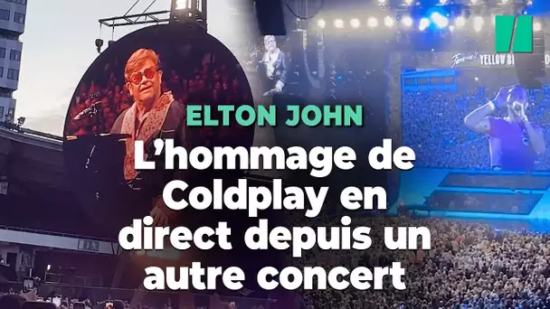 Elton John reçoit un appel de Coldplay en direct d'un autre concert pour son départ à la retraite